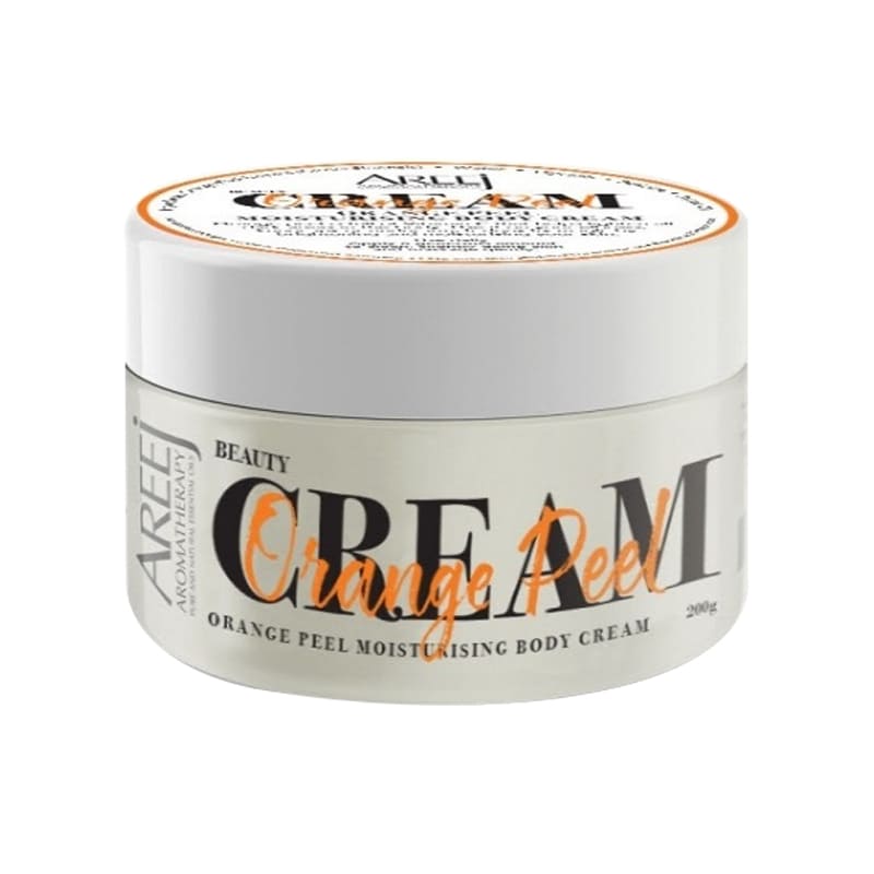 Areej Orange Peel Cream 250 g rich in vitamin C,which moisturizes and lightens dark areas