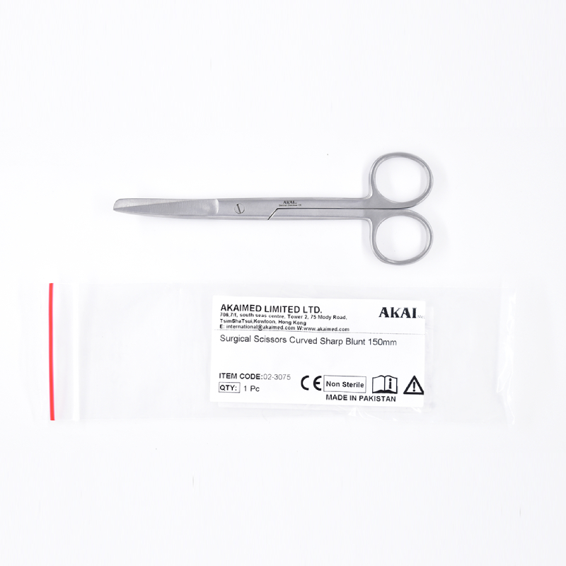 Surgical Scissors Curved Sharp Blunt 15 cm