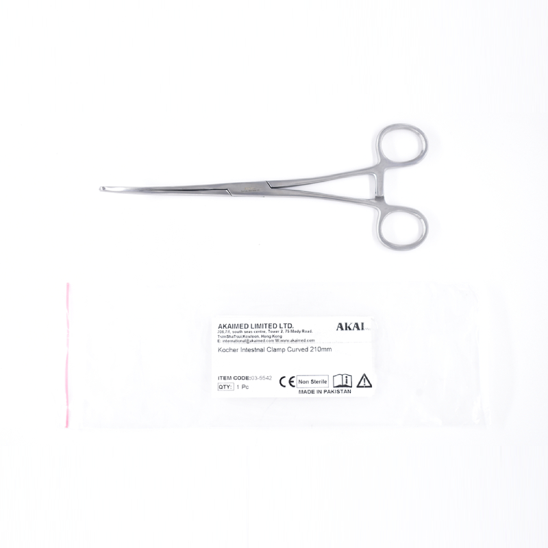 Kocher Intestinal Clamp Curved 21.5 cm