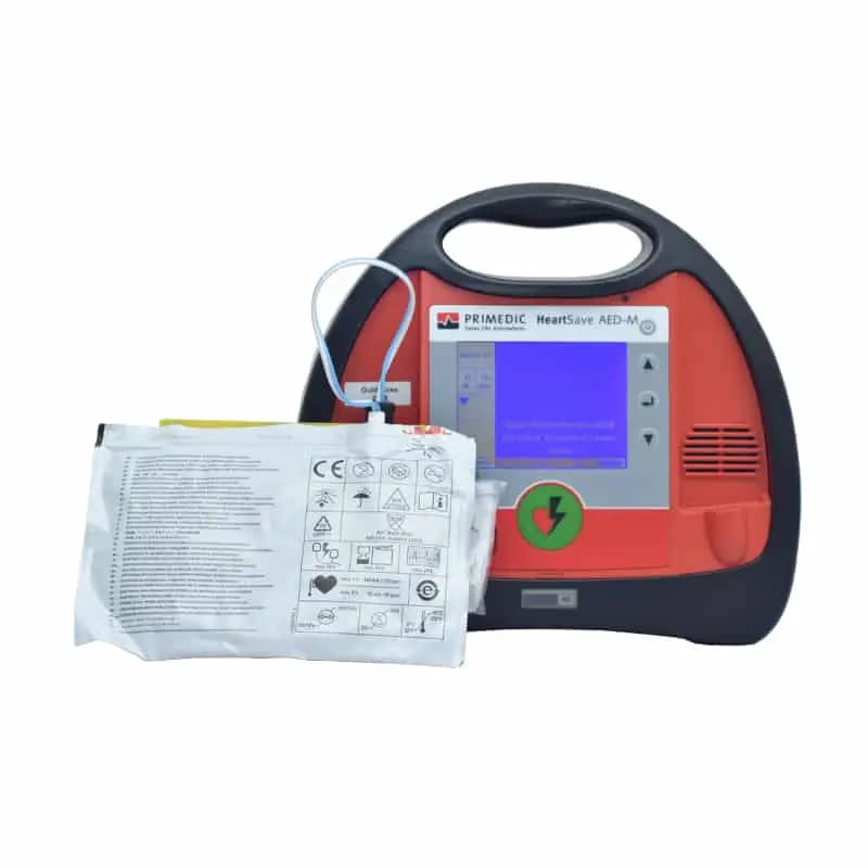 جهاز صدمات بريميدك (HeartSave AED M) للطوارىء والأسعاف شبه ألى مع شاشة (360 جول) ذاكرة داخلية 8 ميجابايت ناطق باللغة العربية