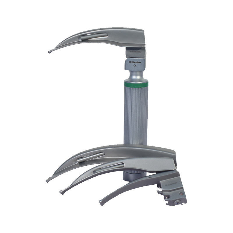 Laryngoscopes Fiber obtic(F.O) ri Modul N.O 1,2,3,4 with Xenon Lamp By Riester