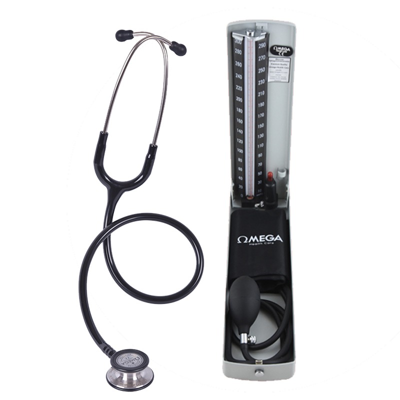 عرض (جهاز قياس ضغط الدم الزئبقي من اوميجا + سماعة طبيب أوميجا (Glory III) )