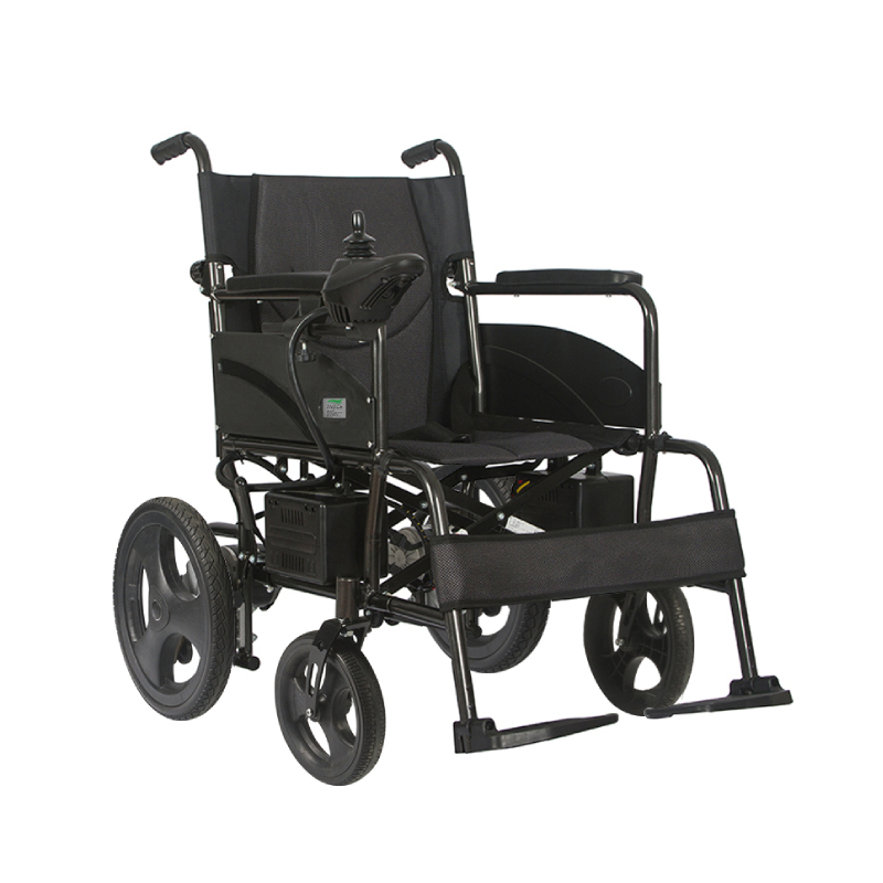 كرسي متحرك كهربائي مطلي باللون الأسود (46-123) من اوميجا