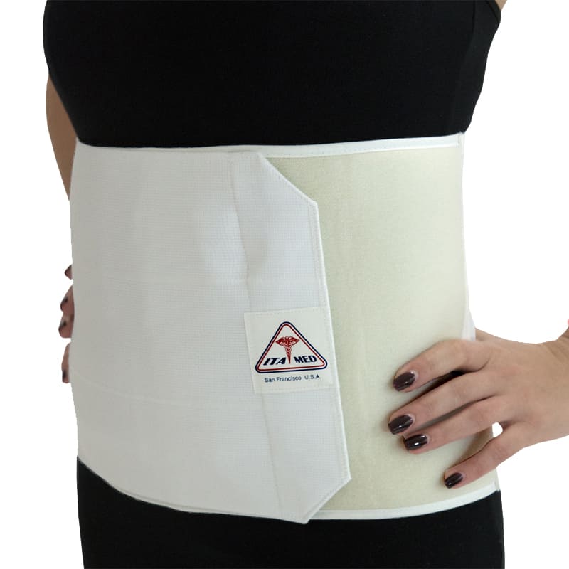 3 Panel Elastic Abdominal Binder (PostPartum) by ItaMed (Ab 309U) Elastic white  Post operative recuperation For both men and women Comfortable to wear unnoticeable beneath clothes 2XL