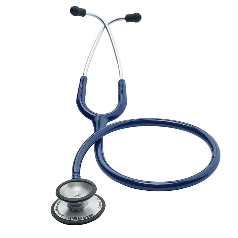 Stethoscope Duplex 2.0 by Riester Apple style with Stainless steel double chest piece (Blue)