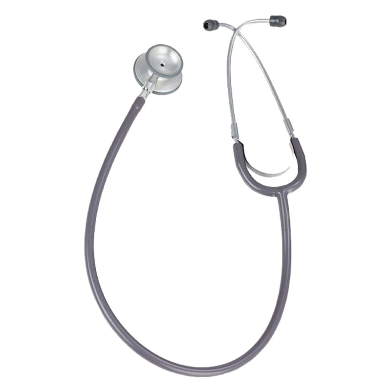 Stethoscope Duplex Nickel chromium by Riester Adults with a pair of replacement ear tips and a replacement membrane Grey Color