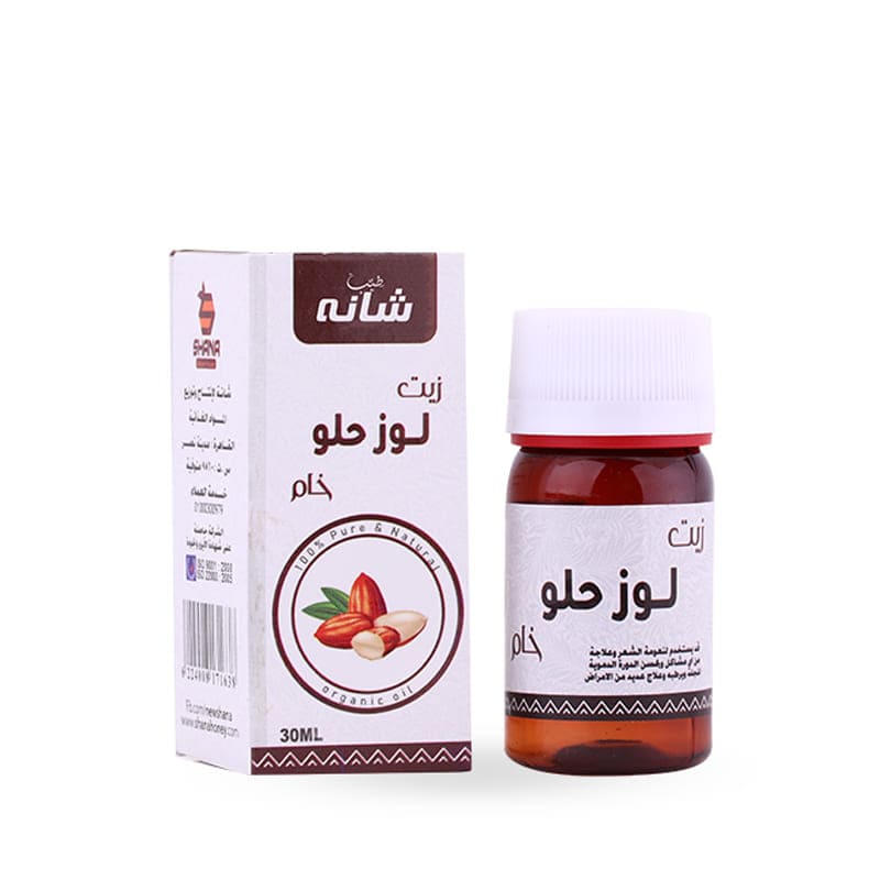 Sweet almond oil (30 ml) to nourish and shine hair, moisturize the skin, improve heart health by shana
