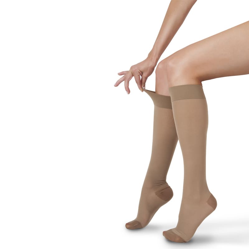 ITAMED Knee Highs (Unisex) Closed Toe H 304 Firm (Microfiber) Compression 25 35mmhg