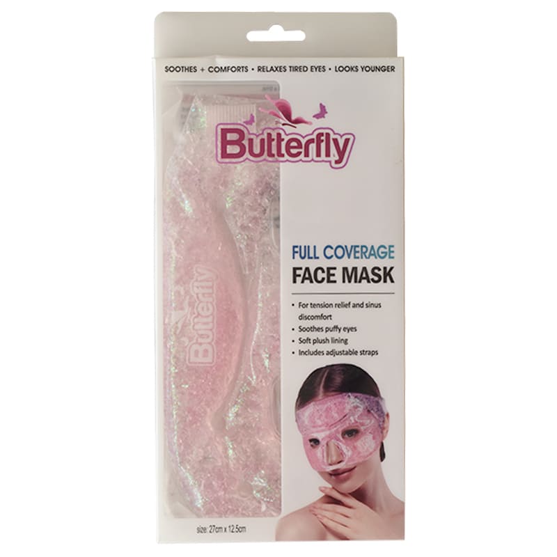 Hot/Cold Fragmental Gel Beads Face Mask Therapeutic, Cosmetic Double Pink