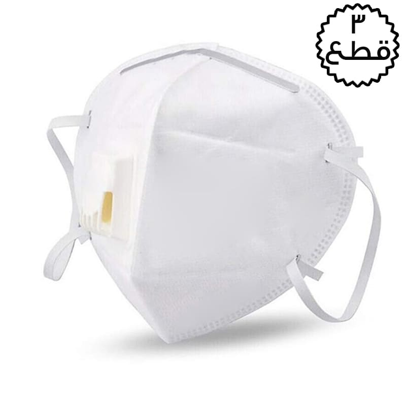 KN95 Protective Valve Masks with Built in Respirator (3 Pcs) by Baner White