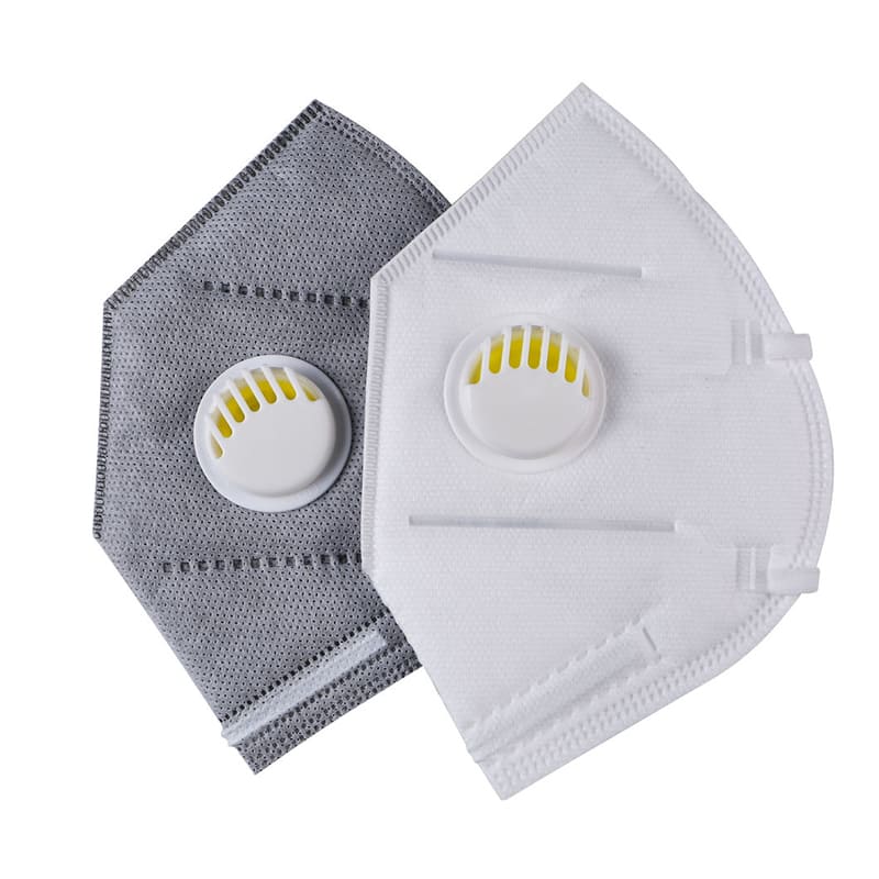 KN95 Protective Valve Masks with Built in Respirator (1 Piece) by Baner White