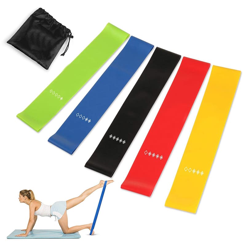 Resistance Bands Set ( 5 pieces different levels) for Firming and Removal of Sagging