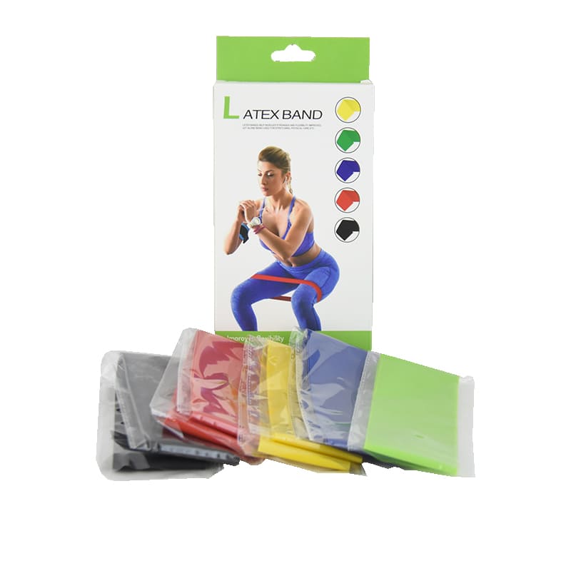 Resistance Bands Set ( 5 pieces different levels) for Firming and Removal of Sagging