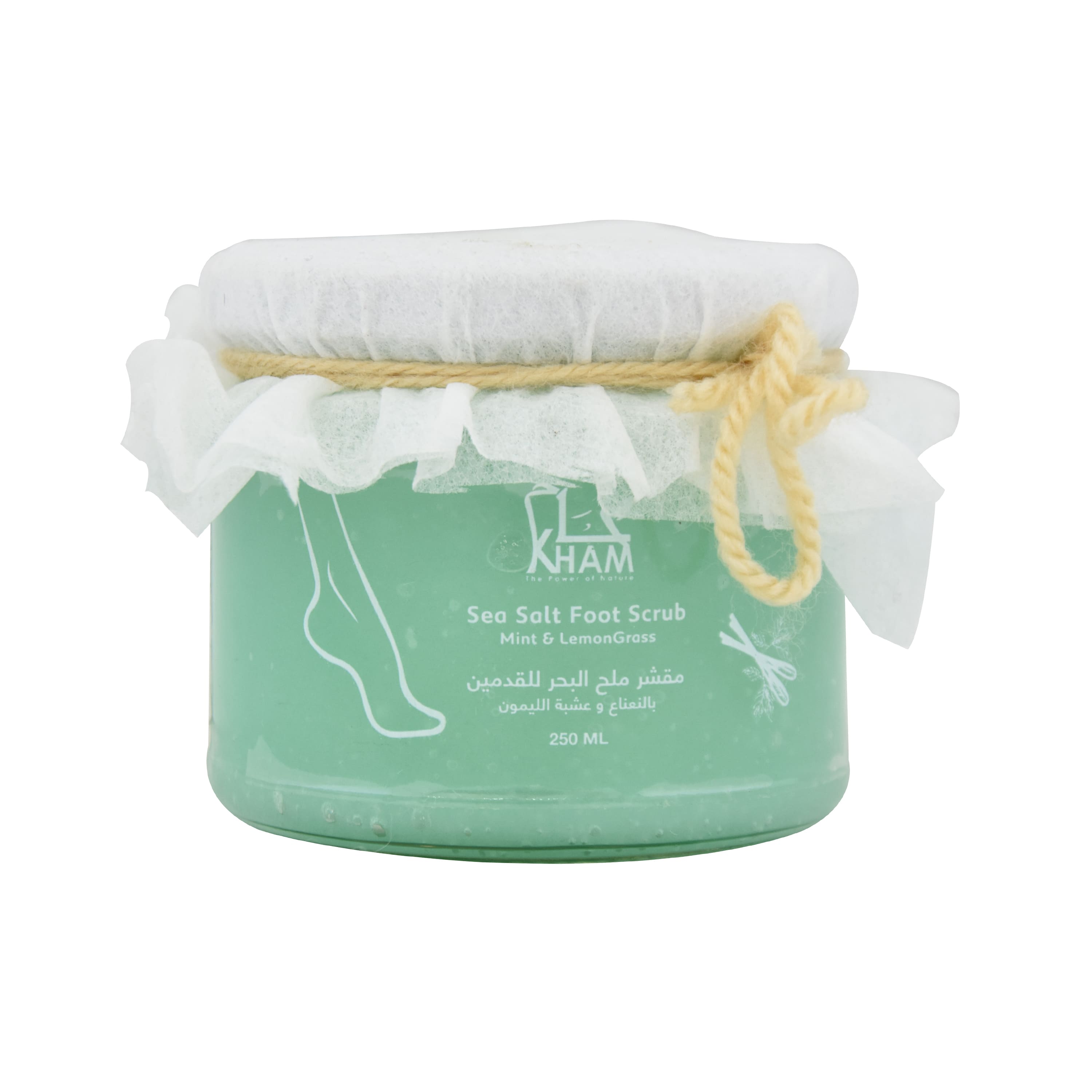 Kham Sea Salt Foot Scrub (250 ml) with mint & lemongrass