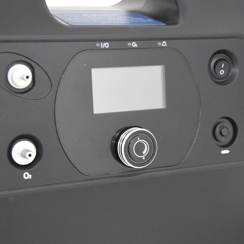 مولد اكسجين 5 لتر شاشة LCD يعمل 24 ساعة متواصل بكفاءة يشمل نيبولايزر داخلي  يعمل لأكثر من 10،000 ساعة انذار صوتي ومرئي  تصميم ضد الماء (اللون: أسود) -  من اوميجا