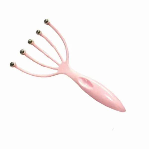 أداة تدليك فروة الرأس الخماسية – للإسترخاء وتنشيط الدورة الدموية – من باترفلاي – لون بينك