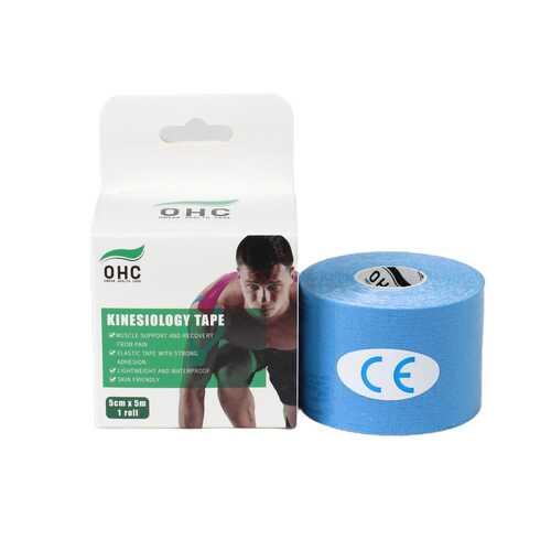 شريط لاصق رياضي  Kinesiology Tape precut لدعم العضلات من اوميجا  - 5سم * 5متر  - مزود بفواصل
