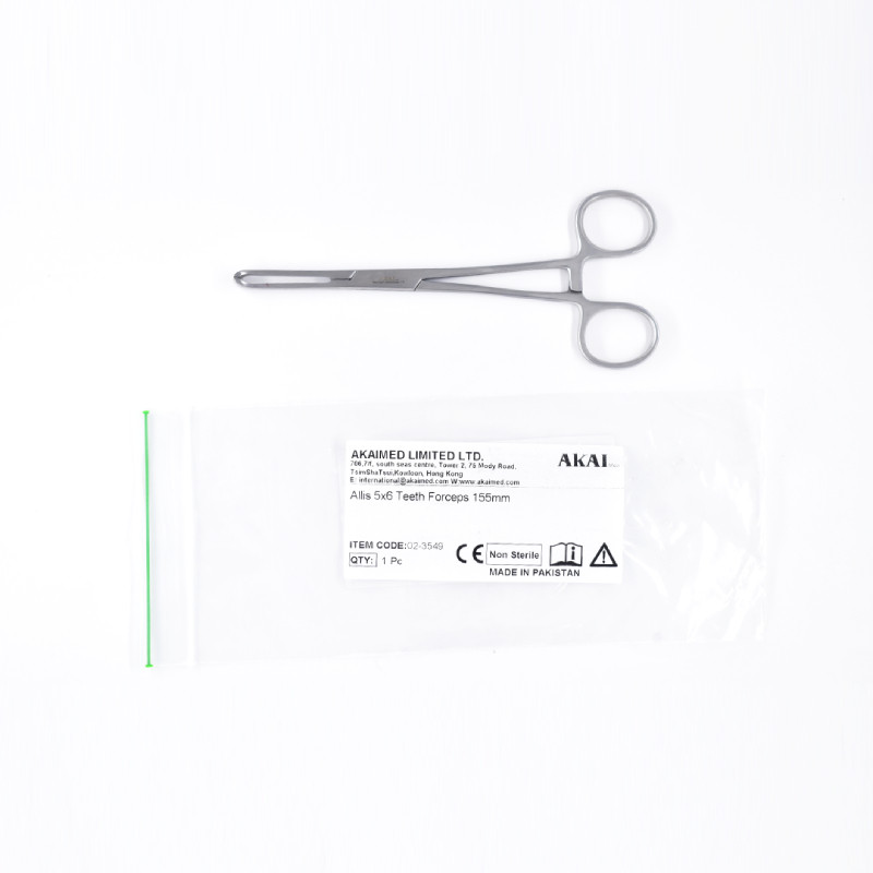 Allis 5x6 Teeth Forceps 15.5 cm