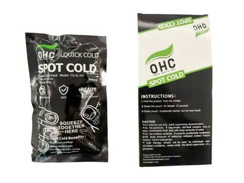 OMEGA INSTANT COLD PACK  SINGLE USE LARGE SIZE, 2 PACKS