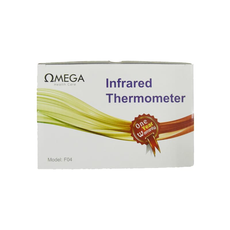 ترمومتر استاند اوميجا ديجيتال لقياس درجة الحرارة عن بعد بالأشعة تحت الحمراء أبيض