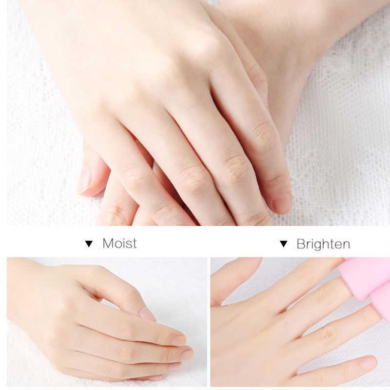 قفازات سبا جل لترطيب اليدين قابلة للإستخدام حتي 200 مرة تعمل علي ترطيب وتفتيح الأيدي والتخلص من الجلد الميتة من باترفلاي لون بينك