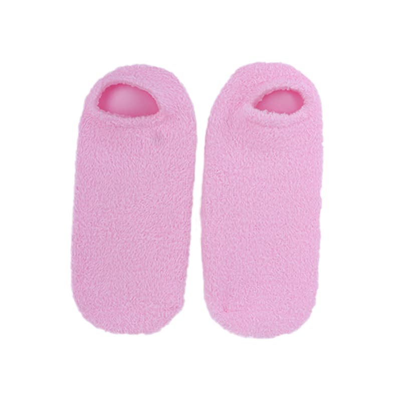 مجموعة من قفازات سبا جل لترطيب اليدين + جوارب سبا جل لترطيب القدمين يستخدم حتي 200 مرة من باترفلاي لون بينك